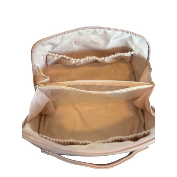 EACMY Travel Makeup Cosmetic Toiletries Waterproof Portable Pouch Open Flat Pink - Picture 9 of 14